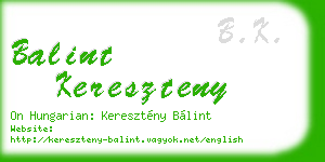 balint kereszteny business card