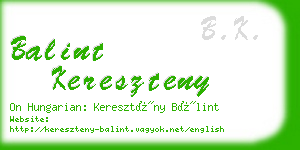 balint kereszteny business card